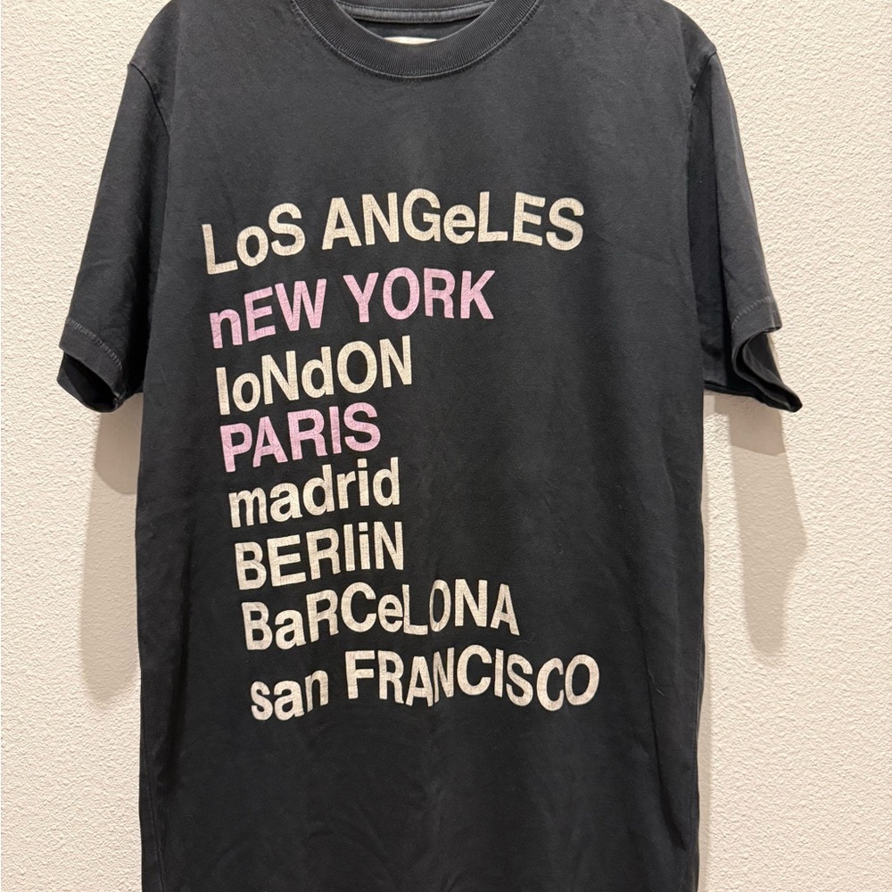 Anine Bing Black Crewneck Cities Tee size xs